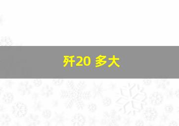 歼20 多大